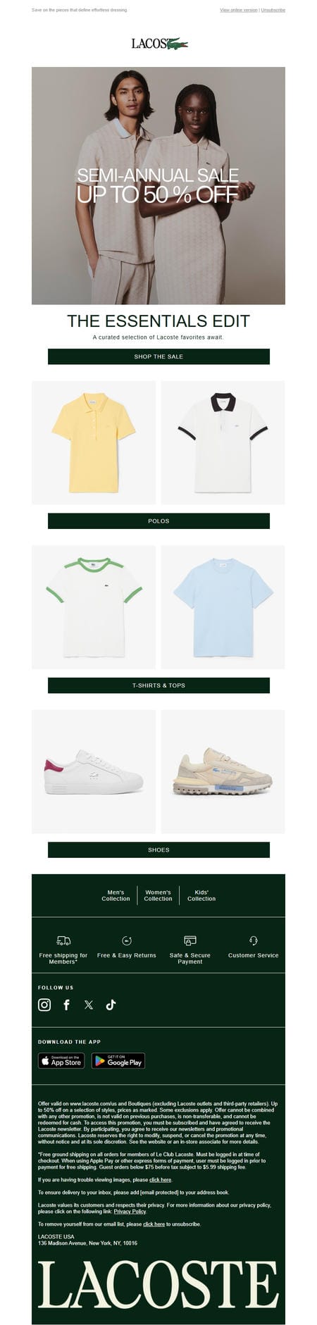 邮件模板创意 Lacoste 328