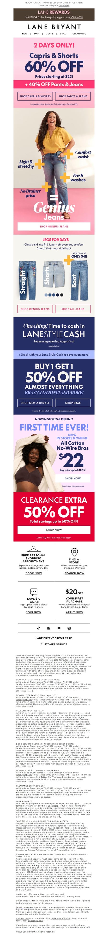 邮件模板创意 Lane Bryant 304