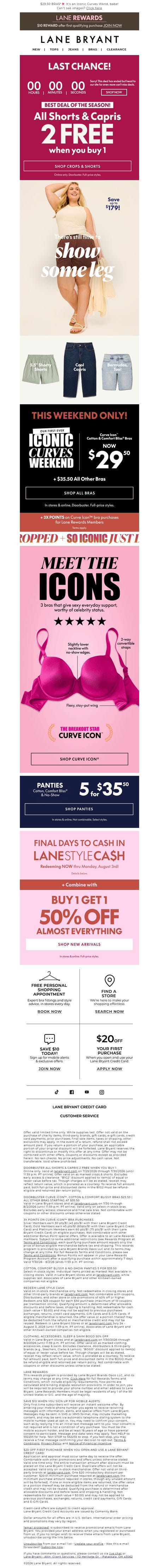 邮件模板创意 Lane Bryant 321