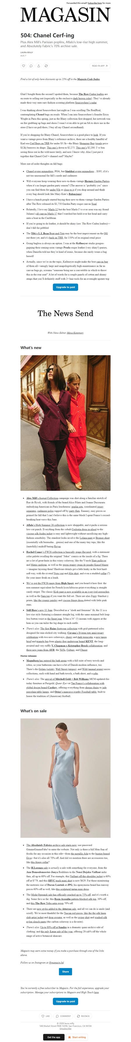 邮件模板创意 Laura Reilly From Magasin 63