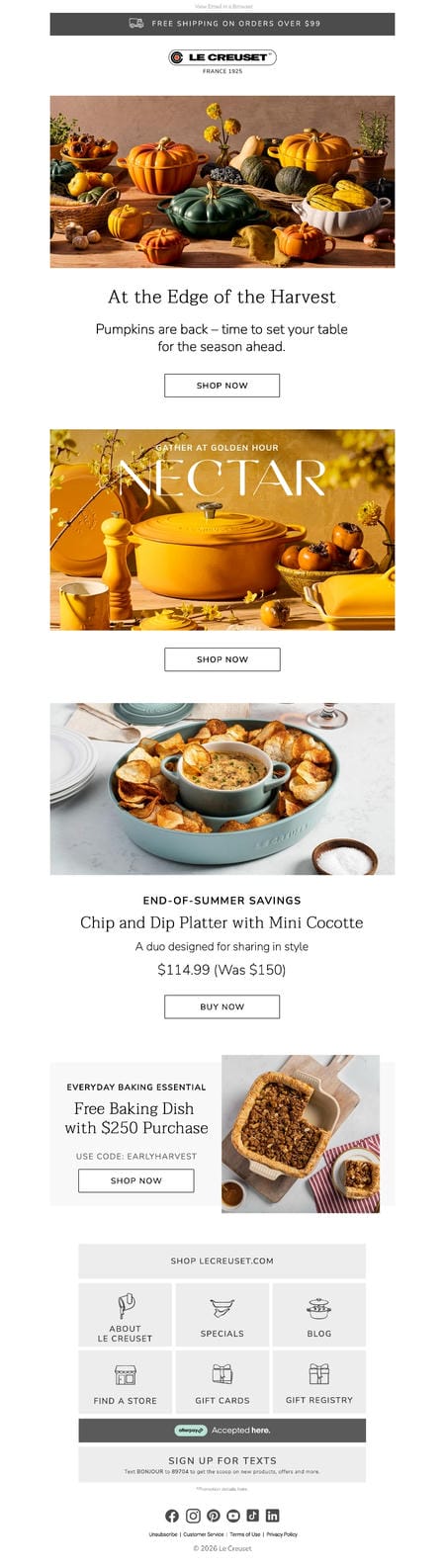 邮件模板创意 Le Creuset 55