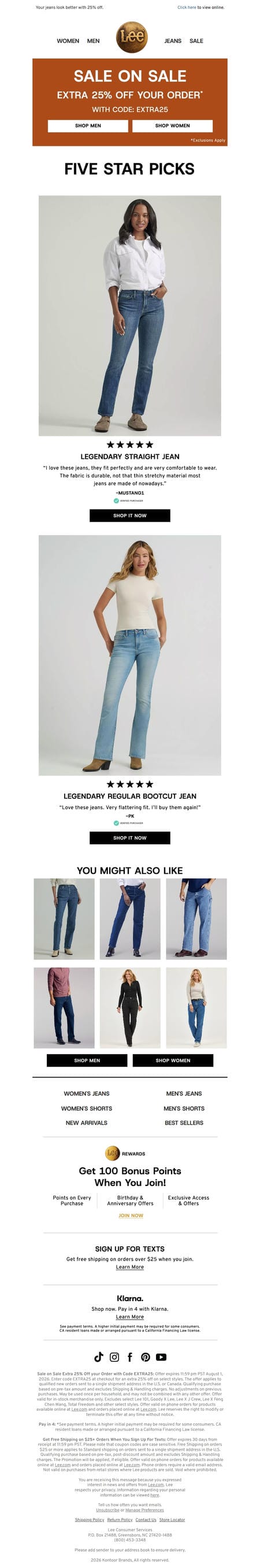 邮件模板创意 Lee Jeans 127