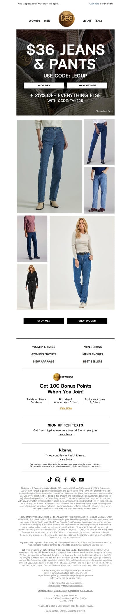 邮件模板创意 Lee Jeans 128