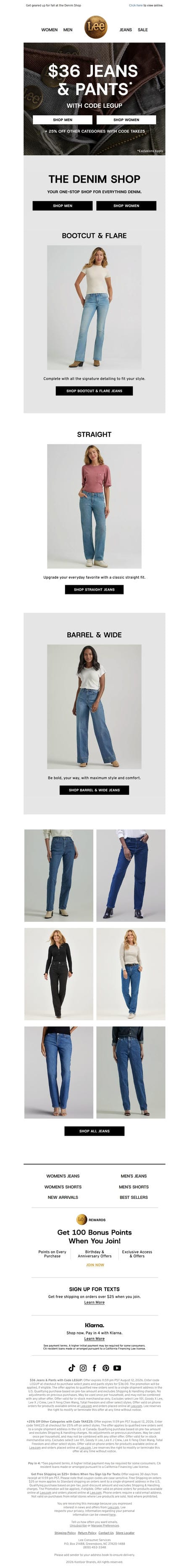 邮件模板创意 Lee Jeans 132