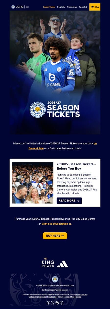 邮件模板创意 Leicester City 216
