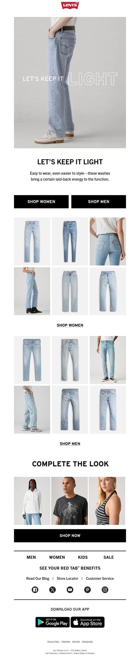 邮件模板创意 Levis 363