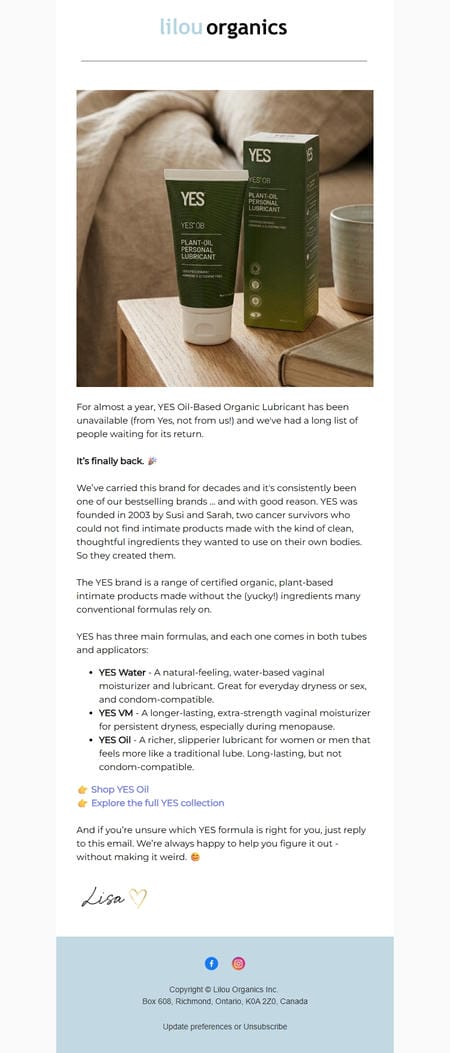 邮件模板创意 Lilou Organics 17