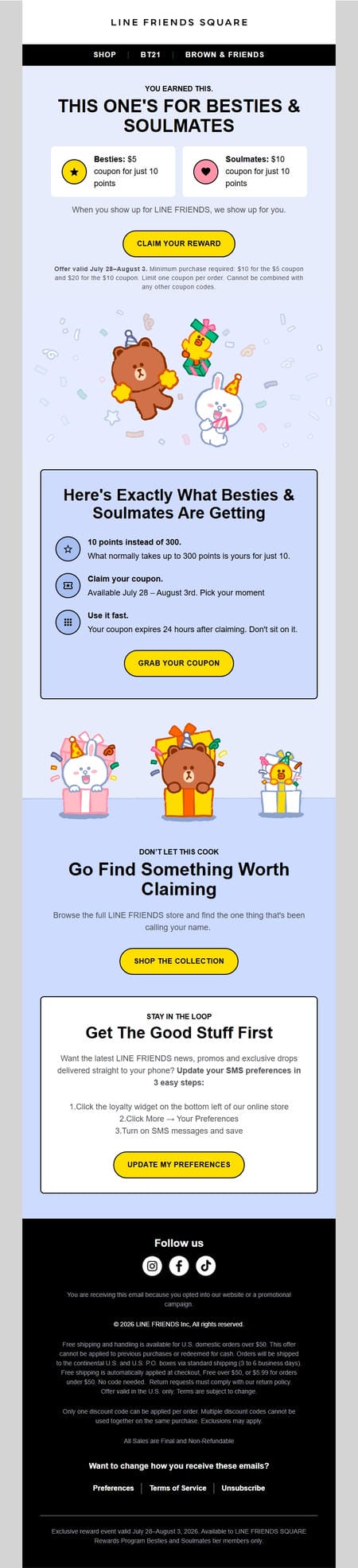 邮件模板创意 Line Friends 115