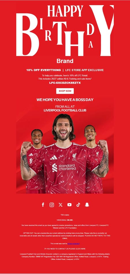 邮件模板创意 Liverpool Football Club 270