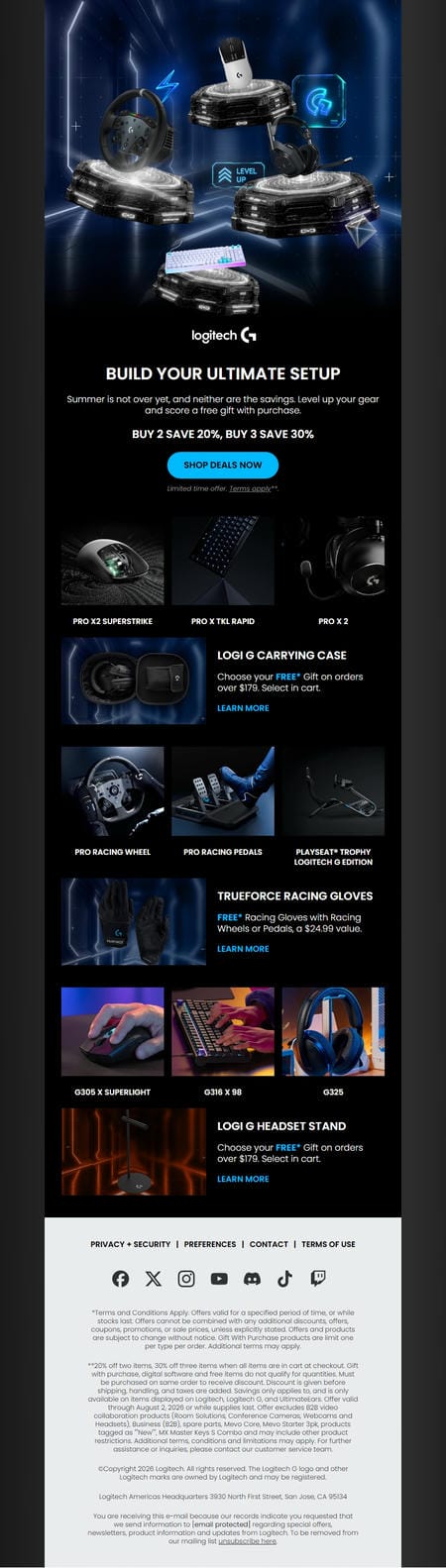 邮件模板创意 Logitech G 35
