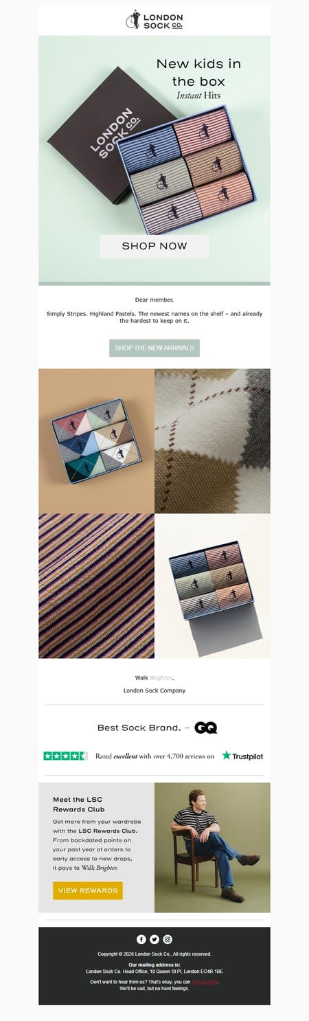 邮件模板创意 London Sock Co 75