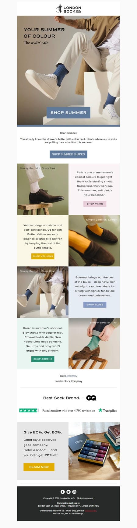 邮件模板创意 London Sock Co 81