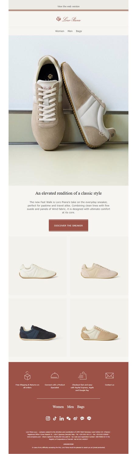 邮件模板创意 Loro Piana 18