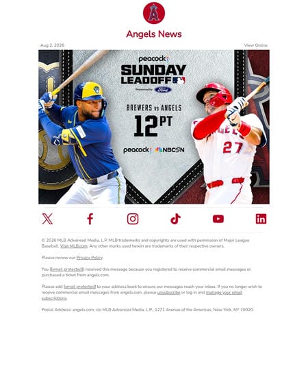 邮件模板创意 Los Angeles Angels 45