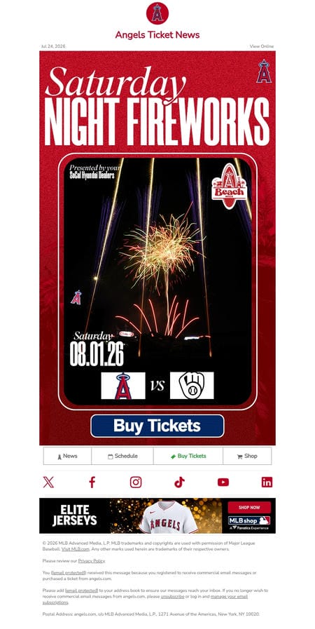 邮件模板创意 Los Angeles Angels Ticketing 48
