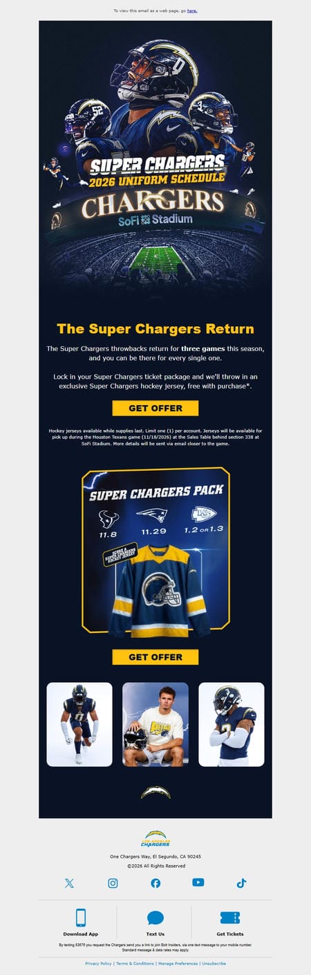 邮件模板创意 Los Angeles Chargers 150