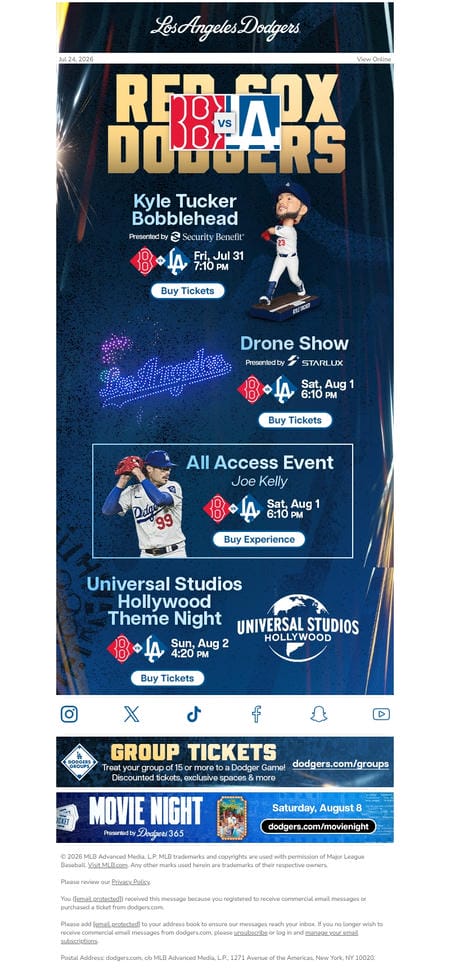 邮件模板创意 Los Angeles Dodgers 227