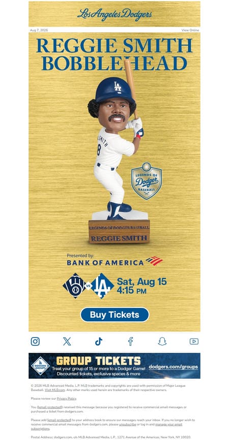 邮件模板创意 Los Angeles Dodgers 239