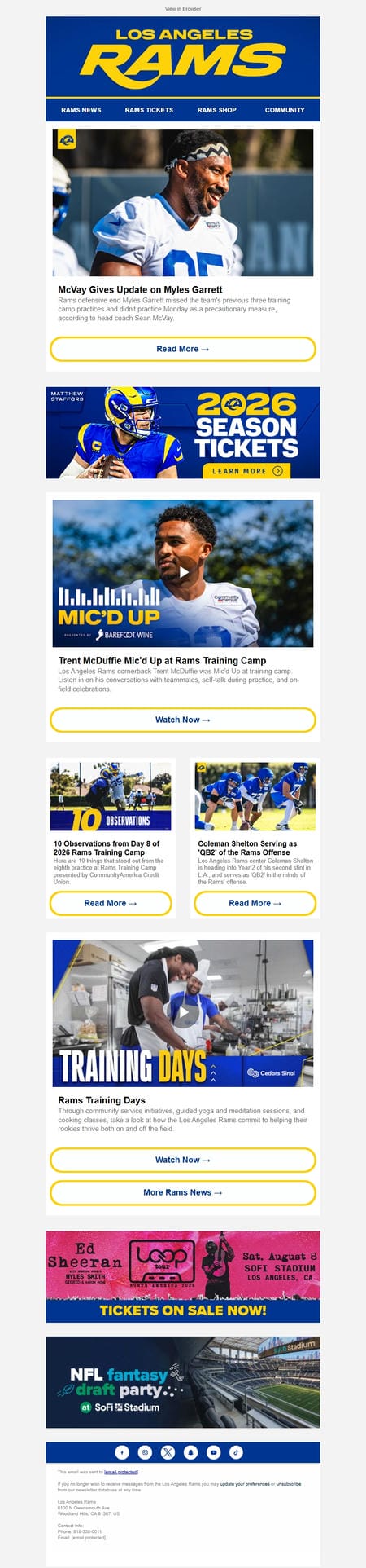 邮件模板创意 Los Angeles Rams 129