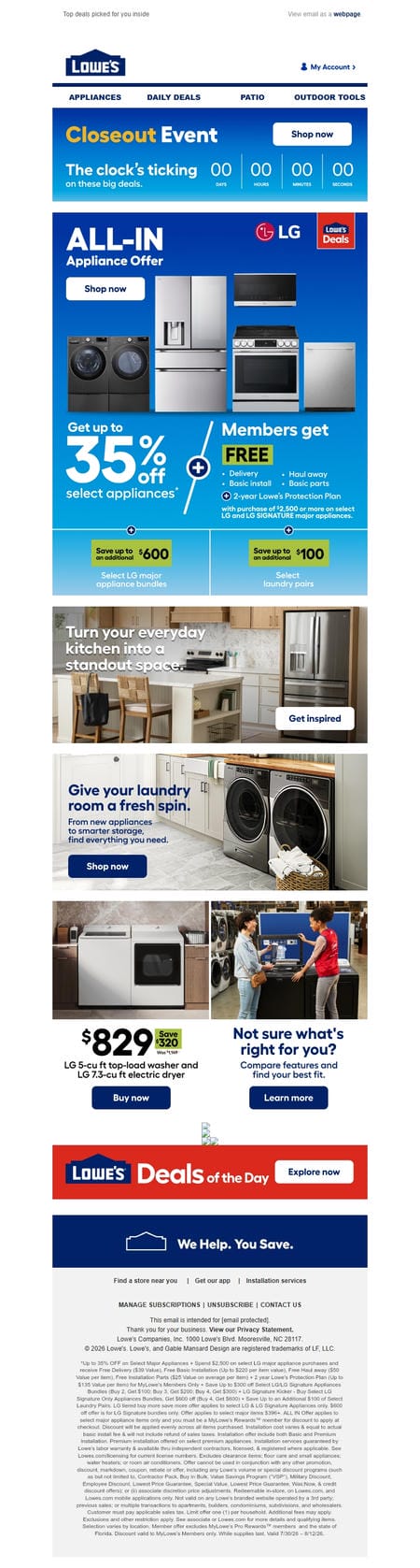 邮件模板创意 Lowes Home Improvement 365
