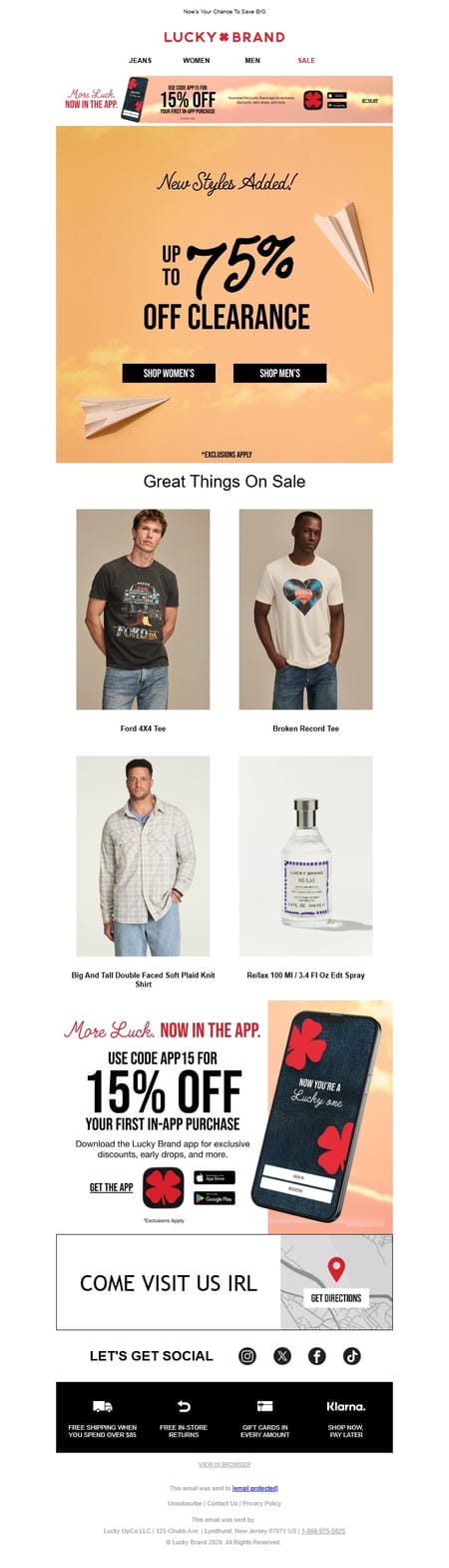 邮件模板创意 Lucky Brand Clearance 39