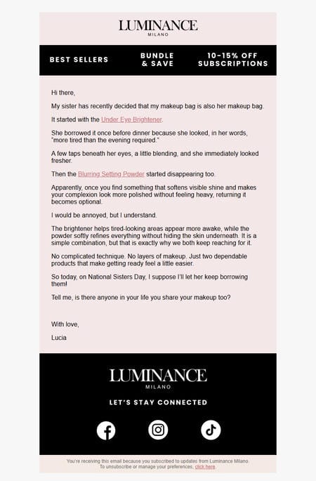 邮件模板创意 Luminance Milano 213