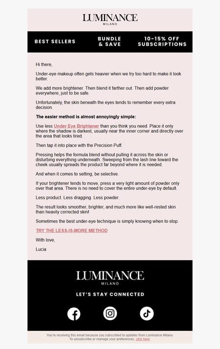 邮件模板创意 Luminance Milano 216