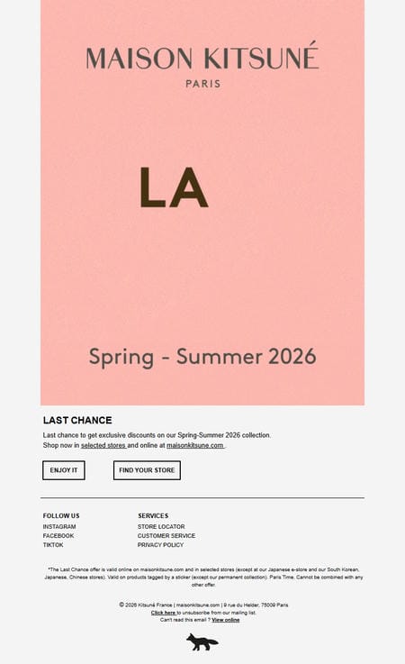 邮件模板创意 Maison Kitsune 53