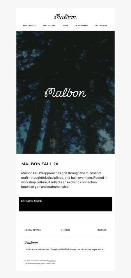 邮件模板创意 Malbon 85