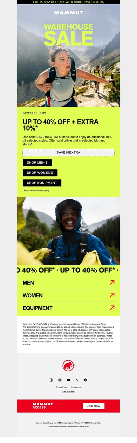 邮件模板创意 Mammut 96