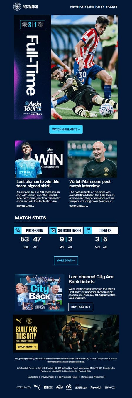 邮件模板创意 Man City 160