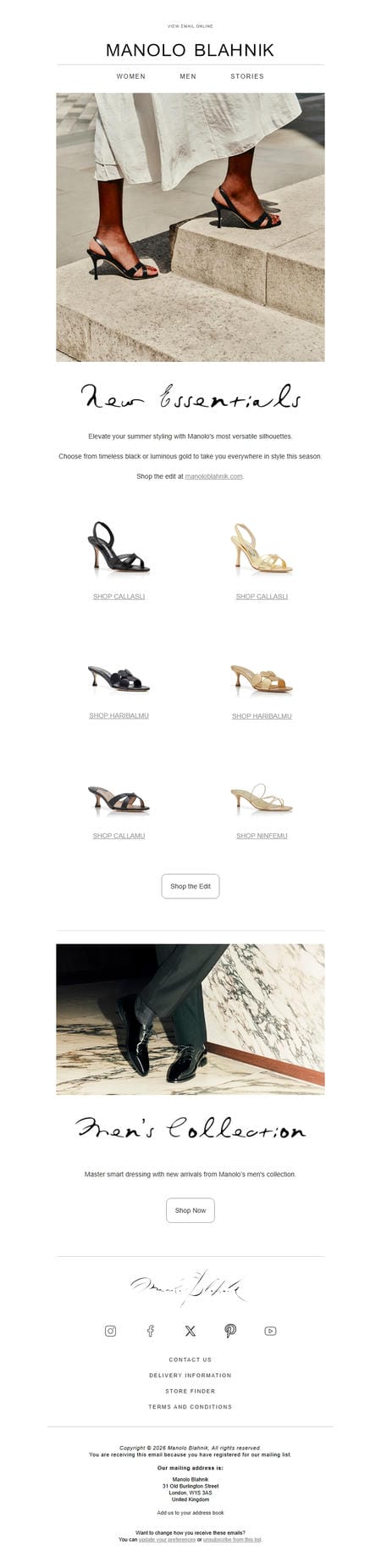 邮件模板创意 Manolo Blahnik 15