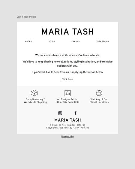 邮件模板创意 Maria Tash