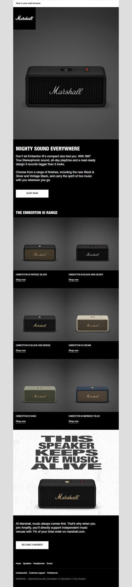 邮件模板创意 Marshall 25