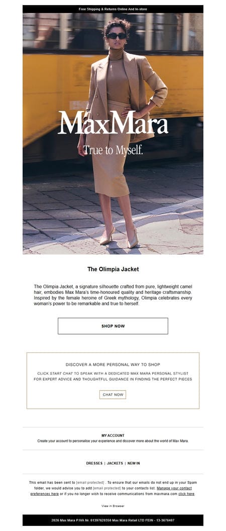 邮件模板创意 Max Mara 70