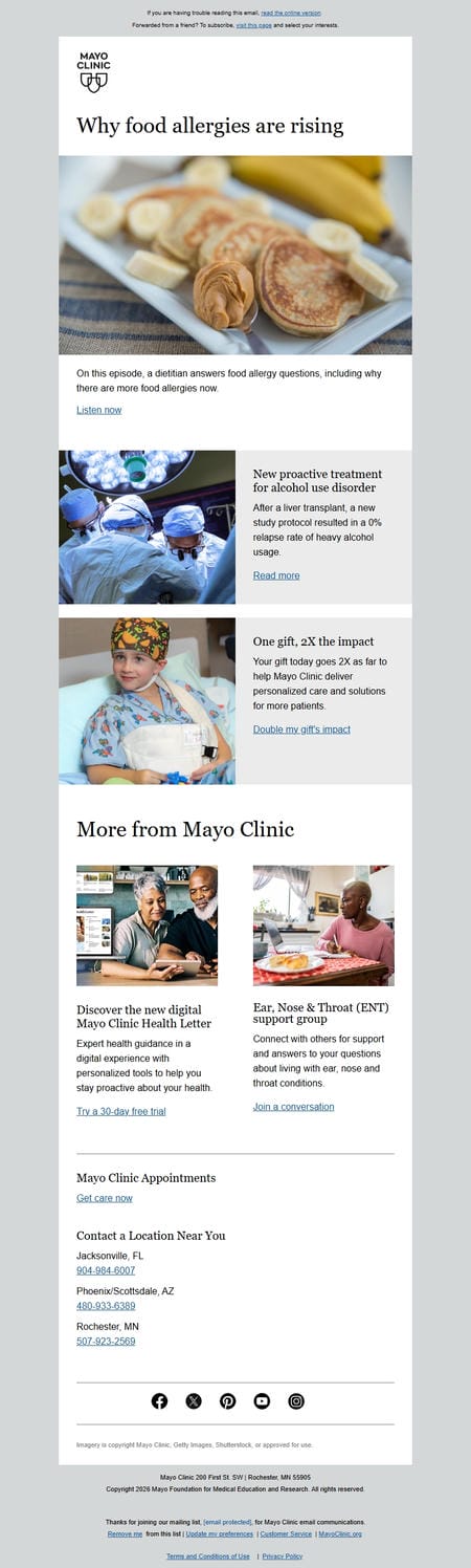 邮件模板创意 Mayo Clinic 22