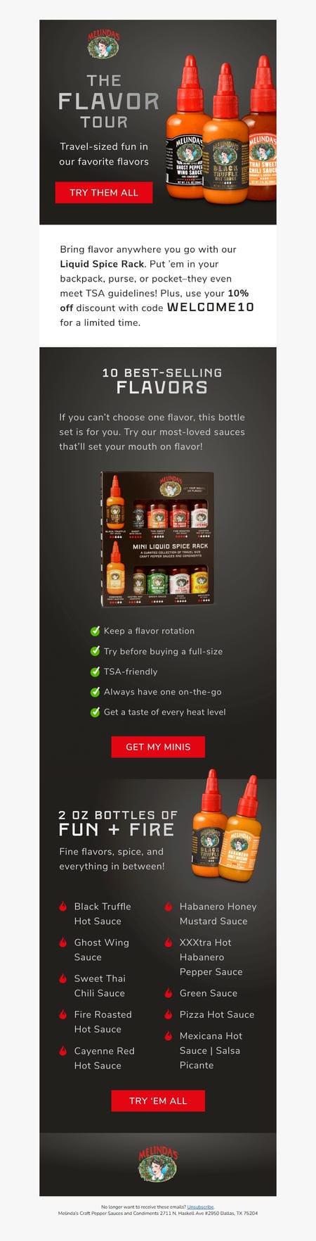 邮件模板创意 Melindas Hot Sauce 4