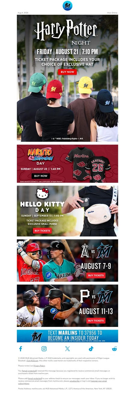 邮件模板创意 Miami Marlins 64