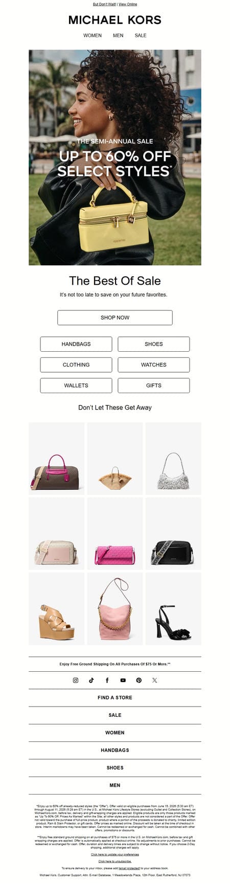 邮件模板创意 Michael Kors 259