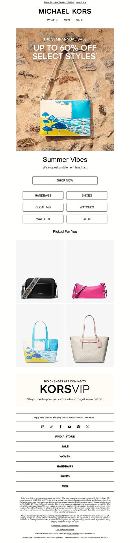 邮件模板创意 Michael Kors 261