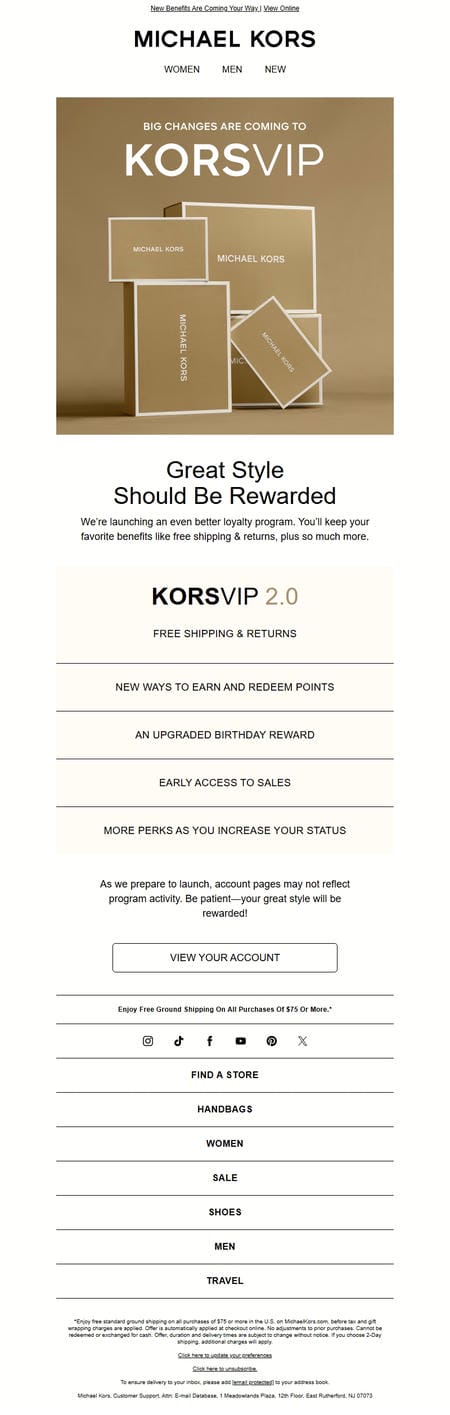 邮件模板创意 Michael Kors 264