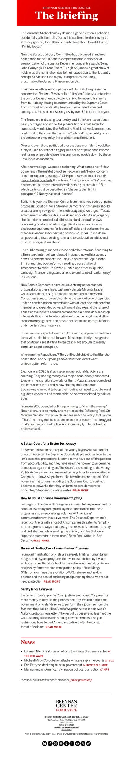 邮件模板创意 Michael Waldman Brennan Center For Justice 15