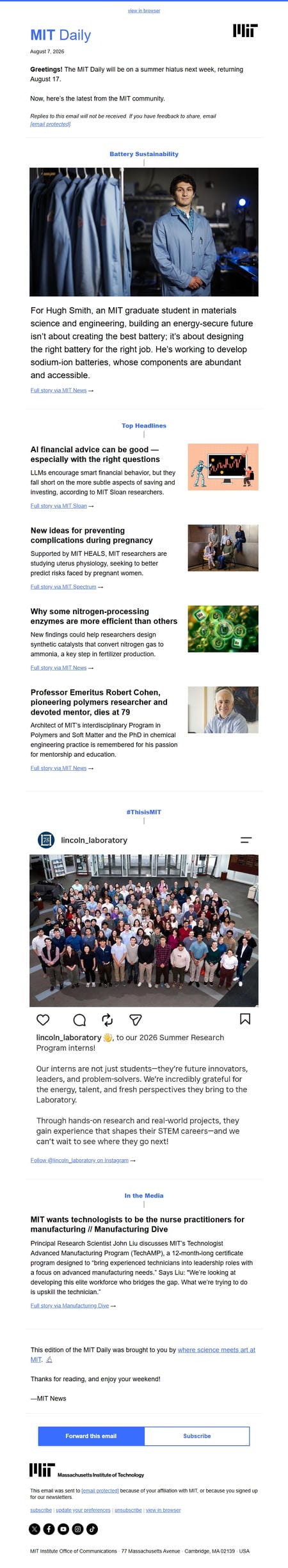 邮件模板创意 Mit Daily From Mit News 228