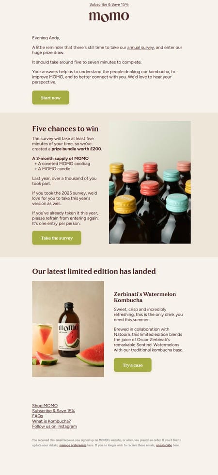 邮件模板创意 Momo Kombucha 60