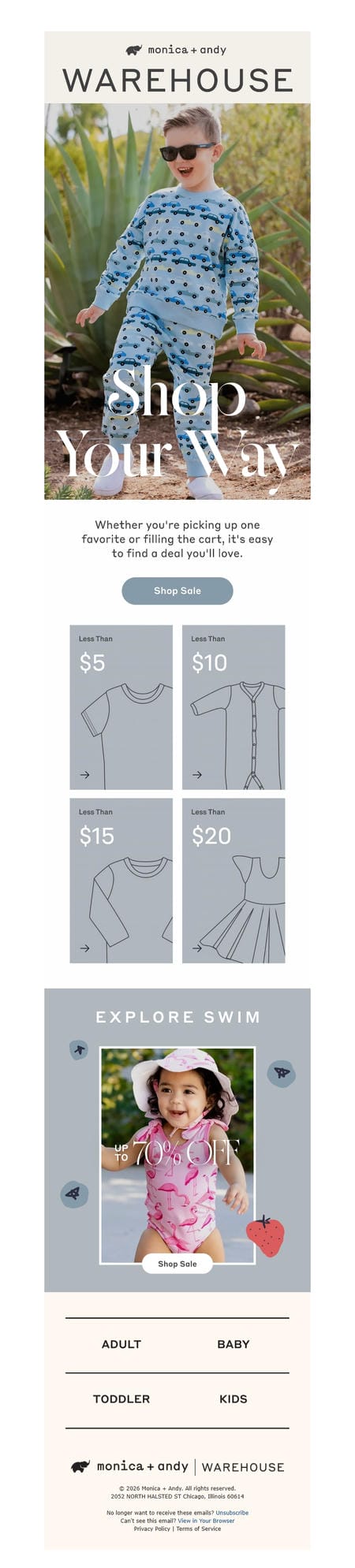 邮件模板创意 Monica Andy Warehouse Sale 107
