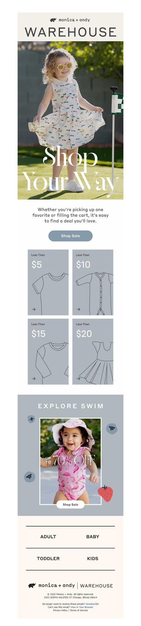 邮件模板创意 Monica Andy Warehouse Sale 108