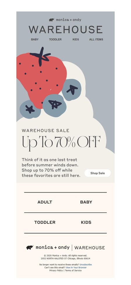 邮件模板创意 Monica Andy Warehouse Sale 92