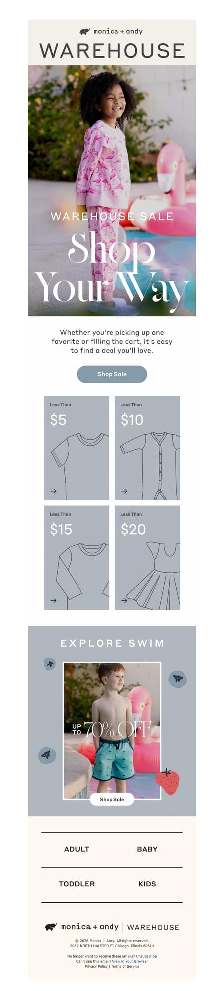 邮件模板创意 Monica Andy Warehouse Sale 95