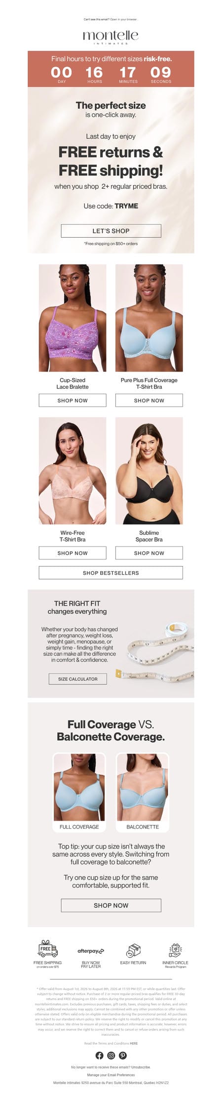 邮件模板创意 Montelle Intimates 180