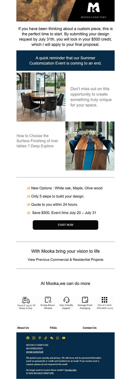 邮件模板创意 Mooka Furniture 17